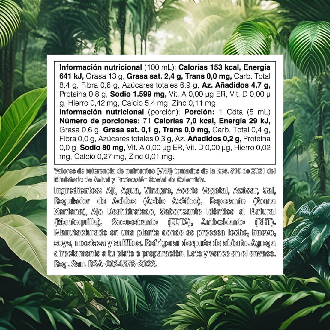 Tabla nutricional Buffalo Wings